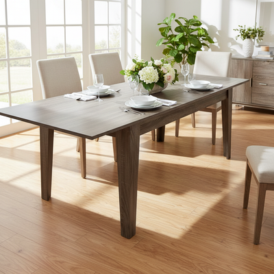 Large Extendable Dining Table - Modern Kitchen Table for 8-12 People, Expandable Dining Room Furniture